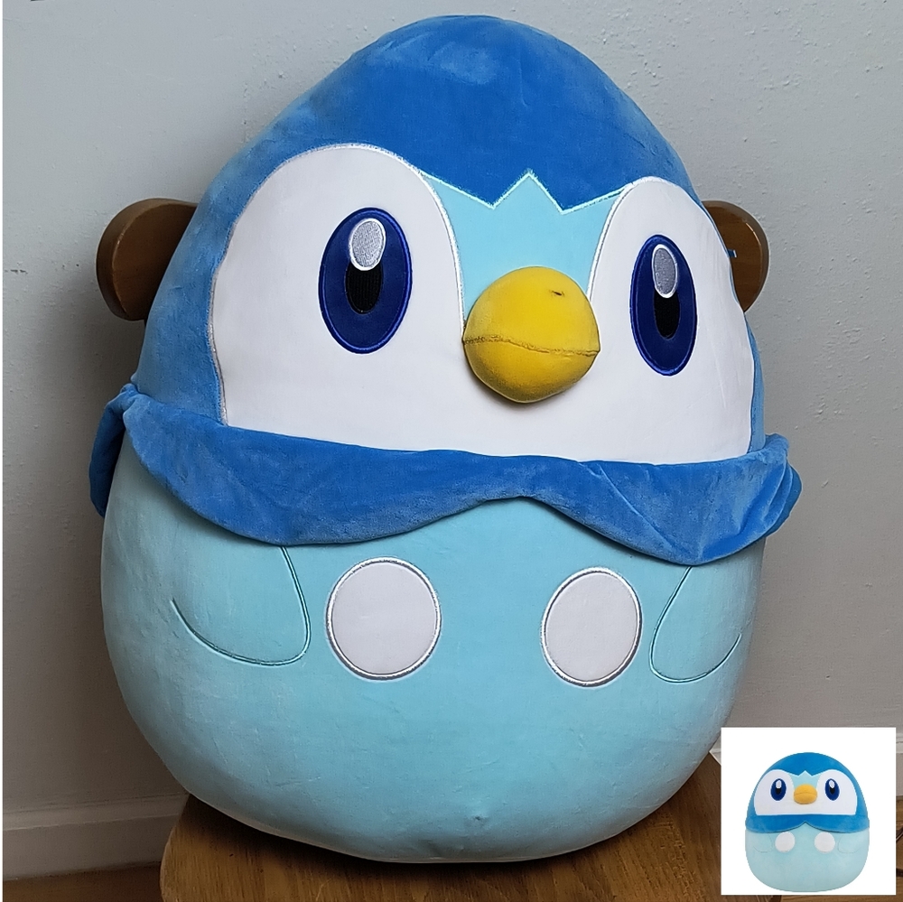 Squishmallows Pokemon Piplum Plush Jumbo Blue Stuffed Animal 2023